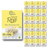 Golden Orient Kokos Zitronengras Reis, 24 Packungen asiatische Fertiggerichte (24 x 250g) Mikrowelle/Pfanne schnell & einfach Vegetarisch H
