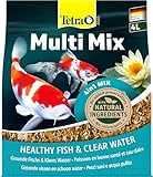 Tetra Pond Multi Mix – Fischfutter für verschiedene Teichfische mit vier Futtersorten (Flockenfutter, Futtersticks, Gammarus, Wafer), 4 L B