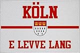 U24 Aufnäher Köln e Leve lang Fahne Flagge Aufbügler Patch 9 x 6
