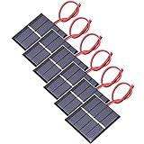 GTIWUNG 6 Stück 3V 0.3W 65X48mm Mikro-Mini-Solar-Panel-Zellen Sonnenkollektor für Sonnenenergie, Heimwerken, DIY, Wissenschaft Projekte - Spielzeug - Akku-Ladeg