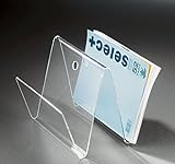 HOWE-Deko Hochwertige Acryl-Glas Zeitungstasche, Zeitungsständer, klar, 30 x 30 cm, H 26 cm, Acryl-Glas-Stärke 4