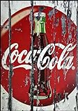 KUSTOM ART Bild Serie Werbung Coca Cola Flasche Druck auf Holz 30 x 21