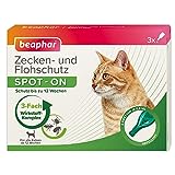 beaphar Zecken- und Flohschutz Spot On für Katzen, mit Margosa Extrakt, 3 x 0,8
