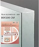 Pieraccini Leinwand 80 x 100 cm - 32/Linie 45 Grana Fine Baumwolle/Polyester - Rahmen mit T
