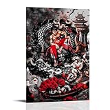 SHAMWZ One Piece Luffy Poster Dekorative Malerei Leinwand Wandkunst Wohnzimmer Poster Schlafzimmer Malerei 08x12inch(20x30cm)