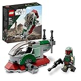 LEGO Star Wars Boba Fetts Starship – Microfighter Set, Modell aus Der Mandalorianer, baubares Spielzeug mit Flick-Shooter und verstellbaren Flügeln 75344