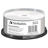 Verbatim BD-R DataLifePlus Blu-ray Rohlinge, 50 GB, Blu-ray-Disc mit 6-facher Schreibgeschwindigkeit, mit Kratzschutz, Blu-ray-Disks für Video- und Audiodateien, 25er-Pack Sp