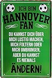schilderkreis24 - Blechschilder ICH BIN Hannover Fan Metallschild für Fußball Begeisterte DEKO Artikel Schild Geschenkidee 20x30