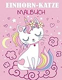 Einhorn-Katze Malbuch: Caticorn Färbung B