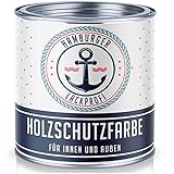 Hamburger Lack-Profi Holzschutzfarbe Anthrazitgrau Wetterschutzfarbe Aussen (1 L)