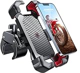 JOYROOM 2024 Handyhalterung Fahrrad, [1s Auto-Sperre][100mph Militär Anti-Shake] Handyhalterung Motorrad, [5s Install] Universal Lenker Holder für iPhone 15 Samsung S24, Alle 4,7‘’-7' Smartp