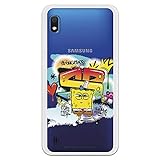 Personalaizer Schutzhülle für Samsung Galaxy A10 - SpongeBob und seine Freunde (SpongeBob Schwammkopf Hip Hop Transparenter Hintergrund)