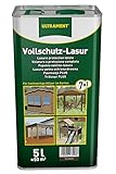 Ultrament Vollschutz-Lasur 7-in-1, palisander, Holzschutz, 5 L