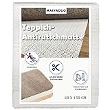 Teppich Antirutschmatte 60 x 150 cm Premium Teppichunterlage rutschfest Gleitschutz Teppich Stopper Zuschneidbar Rutschmatte Universal für Teppich Schubladen Regale Tab
