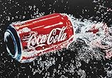 KUSTOM ART Bild Serie Werbung Coca Cola rote Dose Druck auf Holz 30 x 21