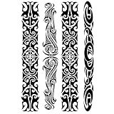 Temporäre tattoos Maori Armband - 1 Blatt von Fake tattoos | Maori Tätowierung | Schwarz | Maori Armbänder Klebetattoos, Herren, Damen - TATTOO YOUR STYLE