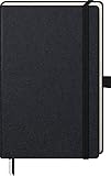 Brunnen 105522805 Notizbuch Kompagnon Klassik (Hardcover, 12,5 x 19,5 cm, kariert, 192 Seiten) 1 Stück, schw