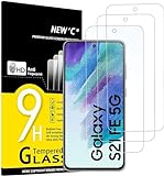 NEW'C 3 Stück, Panzer Schutz Glas für Samsung Galaxy S21 FE 5G, Frei von Kratzern, 9H Härte, HD Displayschutzfolie, 0.33mm Ultra-klar, Ultrabeständig