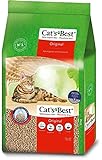 Cat's Best Original Katzenstreu, 100 % pflanzliche Katzen Klumpstreu mit maximaler Saugkraft – bekämpft Gerüche natürlich aktiv, 17,2 kg/40
