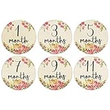 Pratvider Monatlicher Baby-Meilenstein - Hölzerne monatliche Meilenstein-Fotokarten | Baby-Ankündigungskarten, Foto-Requisiten-Meilenstein-Discs, Baby-Wachstums- und Schwangerschafts-Wachstumsk