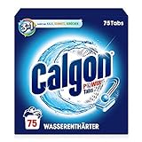 Calgon 4-in-1 Power Tabs – Wasserenthärter gegen Kalkablagerungen und Schmutz in der Waschmaschine – Beugt unangenehmen Gerüchen vor – 1 x 75 Tab