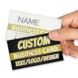 Visitenkarten Personalisiert, Visitenkarten Selbst Gestalten Mit Eigenem Logo/Foto/Text, Doppelseitiger Druck Wasserdicht 90mmx54mm, Personalised Business Cards/Unternehmen/Dankesk
