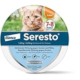 Seresto Elanco Zeckenhalsband für Katzen: 7 bis 8 Monate wirksamer Schutz gegen Zecken und Flöhe, Länge 36 cm, 1,25 g + 0,56 g