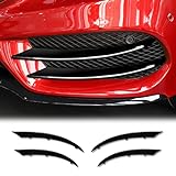 KUNGKIC Frontstoßstange Kühlergrill Lip Splitter Spoiler Compatible with Mercedes Benz C Klasse W205 2015-2018 Zubehör ABS Sport-Stil 4 Stück Coole Außendekoration(glänzend schwarz)