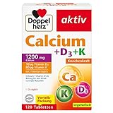 Doppelherz Calcium + Vitamin D3 – Mit Calcium und Vitamin K als Beitrag für den normalen Knochenerhalt – 120 Tab