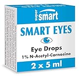 Supersmart - Smart Eyes™ - Augentropfen mit 1% N-Acetyl-L-Carnosin - Hilft, trockene Augen, Reizungen und grauen Star zu verhindern | Nicht GVO & Glutenfrei - 2 Behälter mit jeweils 5