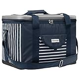 anndora Kühltasche XL Navy blau weiß 40 Liter - Kühlbox Isoliertasche Picknick