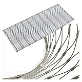 Aoisavch Drahtseilnetz, Edelstahl 304 10cm Gitter for Zaun Geländer Balustrade Zoo und Garten (0.6x10m/2x32.8ft)