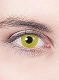 Kontaktlinsen Jahreslinsen - gelbe Motivlinse mit Sehstärke (1 Stück) - Dioptrien: -2,5 - ideal für Halloween, Karneval & Motto-Party