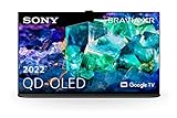 Sony XR-55A95K/P BRAVIA XR 55 Zoll Fernseher (QD OLED ,4K Ultra HD,High Dynamic Range (HDR), Smart TV(Google TV),2022 Modell),Titanschwarz inkl 24 + 6 Monate Herstellerg