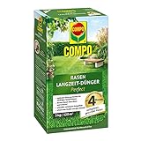 COMPO Rasen Langzeit-Dünger, Rasendünger mit 4 Monaten Langzeitwirkung, Feingranulat, 3 kg, 120 m²