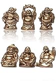 Yudu® 6 stück Verschiedene Buddha Figuren Glücksbringer Happy B