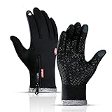 Toupeone Winter Handschuhe Damen, Unisex Touchscreen Warm Handschuhe, Wasserdicht, Winddicht & rutschfest-M