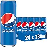 Pepsi Cola, Das Original von Pepsi, Koffeinhaltige Cola in der Dose,EINWEG Dose (24 x 0.33 l)
