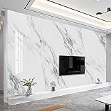 ZCLCHQ Fototapete 3D Weisser Marmor Wandgemälde Tapete 3D Tapeten Wohnzimmer Schlafzimmer TV Hintergrund Wand Dekoration Größe:W350CMxH256CM