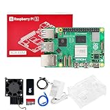 Yahboom Raspberry Pi 5 8GB + PD Power Adapter,Acrylic Case,Rradiator,64GB TF Card Cortex-A76 CPU Suitable for AI Artificial Intelligence Programming Python Ubuntu (8GB-Cooling Boost Kit)