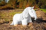 Crafty Ponies Kuschelpferd Weiss (48 cm) Mit Anleitung Pluschpferd - Spielzeugponys - Kinderspielzeug - Kinder können Lernen und üb