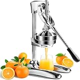 Retoo Saftpresse Manuell, Professioneller Zitrus-Entsafter, Rostfreier Edelstahl, Metall-Zitronenpresse, Zitruspresse und Orangenpresse, Lemon Orange Squeezer J