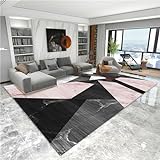AU-SHTANG Wohnzimmer Teppich Rosa Teppich, verschleißfester, feuchtigkeitsbeständiger und schmutzabweisender Sofateppichorientalischer Teppich,Rosa,100x160