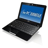 ASUS Eee PC Seashell 1008ha-mu17 10,1 Zoll Netbook – 6 Stunden Akkulaufzeit (Windows 7 Starter), schw