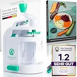 freegreen® GERMANY Spiralschneider mit Auffangbehälter [inkl. Kochbuch] I Ein Zoodle Maker, der begeistert I Zaubere Dir Dein Traumgericht aus Obst- & Gemü