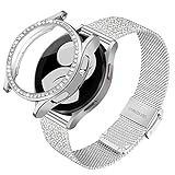 TRUMiRR Metall Armband Kompatibel mit Galaxy Watch4 40mm, Gitter Gewebe Edelstahl Armband Kunst Metall Uhrenarmband Uhrband für Samsung Galaxy Watch 4 40mm/Galaxy Watch 5 40