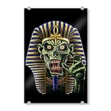 artboxONE Acrylglasbild 60x40 cm Comic Zombie Egyptian Bild hinter Acrylglas - Bild Sphinx erschreckend Hallow