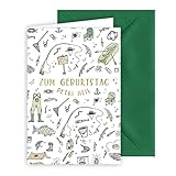 KE - Humorvolle Geburtstagskarte für Männer, Angler, Petri Heil Motiv, DIN B6, inklusive Umschlag, Glückwunsch mit lustigem Sp