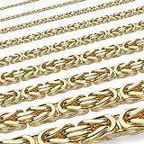 hoplo holzenplotz Massive edle Goldkette Königskette Halskette Collier 333 585 750 Gold, Länge:50 cm, Königskette Auswahl:Breite 1.8 mm 585-14 Karat G