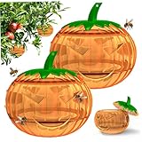 Carpenter Bienenfalle 2pcs Kunststoffhänge-Wespen-Fallen mit vorgelösten abnehmbaren Bienenfallen für außerhalb 4.7x4.8 Gelbe Jacke Killer für Garden F